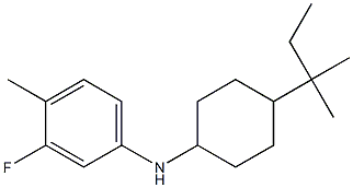 3-fluoro-4-methyl-N-[4-(2-methylbutan-2-yl)cyclohexyl]aniline Struktur