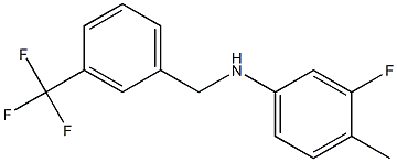 3-fluoro-4-methyl-N-{[3-(trifluoromethyl)phenyl]methyl}aniline Struktur