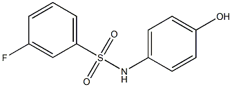 3-fluoro-N-(4-hydroxyphenyl)benzene-1-sulfonamide Struktur