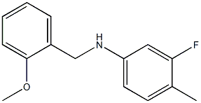 3-fluoro-N-[(2-methoxyphenyl)methyl]-4-methylaniline 结构式