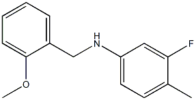 3-fluoro-N-[(2-methoxyphenyl)methyl]-4-methylaniline,,结构式