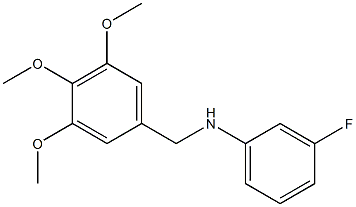 3-fluoro-N-[(3,4,5-trimethoxyphenyl)methyl]aniline,,结构式