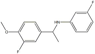 3-fluoro-N-[1-(3-fluoro-4-methoxyphenyl)ethyl]aniline Struktur