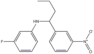 3-fluoro-N-[1-(3-nitrophenyl)butyl]aniline Struktur