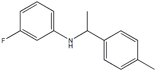 3-fluoro-N-[1-(4-methylphenyl)ethyl]aniline,,结构式