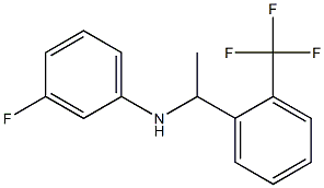 3-fluoro-N-{1-[2-(trifluoromethyl)phenyl]ethyl}aniline Struktur