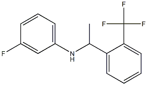 3-fluoro-N-{1-[2-(trifluoromethyl)phenyl]ethyl}aniline,,结构式