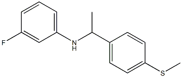 3-fluoro-N-{1-[4-(methylsulfanyl)phenyl]ethyl}aniline 化学構造式