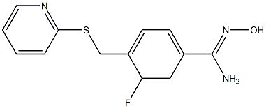  3-fluoro-N'-hydroxy-4-[(pyridin-2-ylsulfanyl)methyl]benzene-1-carboximidamide