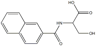 3-hydroxy-2-(2-naphthoylamino)propanoic acid Struktur