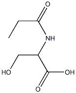3-hydroxy-2-(propionylamino)propanoic acid Struktur