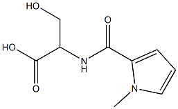 3-hydroxy-2-[(1-methyl-1H-pyrrol-2-yl)formamido]propanoic acid,,结构式