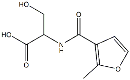 3-hydroxy-2-[(2-methyl-3-furoyl)amino]propanoic acid,,结构式