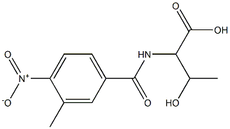 3-hydroxy-2-[(3-methyl-4-nitrophenyl)formamido]butanoic acid Structure