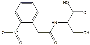 3-hydroxy-2-{[(2-nitrophenyl)acetyl]amino}propanoic acid Structure