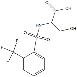 3-hydroxy-2-{[2-(trifluoromethyl)benzene]sulfonamido}propanoic acid|