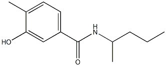 3-hydroxy-4-methyl-N-(pentan-2-yl)benzamide 化学構造式