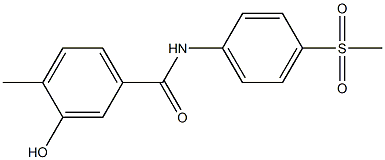 3-hydroxy-N-(4-methanesulfonylphenyl)-4-methylbenzamide 化学構造式