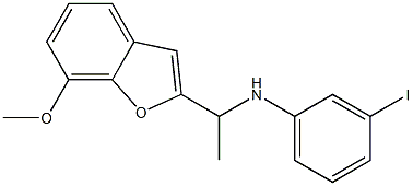 3-iodo-N-[1-(7-methoxy-1-benzofuran-2-yl)ethyl]aniline Structure