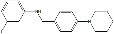 3-iodo-N-{[4-(piperidin-1-yl)phenyl]methyl}aniline,,结构式