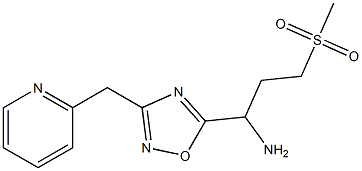 3-methanesulfonyl-1-[3-(pyridin-2-ylmethyl)-1,2,4-oxadiazol-5-yl]propan-1-amine|