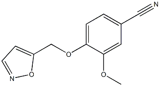 3-methoxy-4-(1,2-oxazol-5-ylmethoxy)benzonitrile 结构式