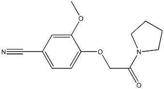 3-methoxy-4-(2-oxo-2-pyrrolidin-1-ylethoxy)benzonitrile Structure