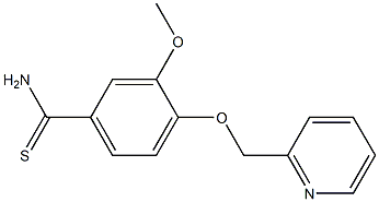 3-methoxy-4-(pyridin-2-ylmethoxy)benzenecarbothioamide 结构式