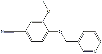 3-methoxy-4-(pyridin-3-ylmethoxy)benzonitrile,,结构式