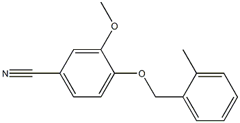 3-methoxy-4-[(2-methylphenyl)methoxy]benzonitrile Structure