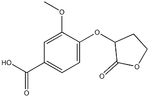 3-methoxy-4-[(2-oxooxolan-3-yl)oxy]benzoic acid 结构式