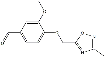 3-methoxy-4-[(3-methyl-1,2,4-oxadiazol-5-yl)methoxy]benzaldehyde Structure