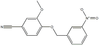 3-methoxy-4-[(3-nitrobenzyl)oxy]benzonitrile Struktur