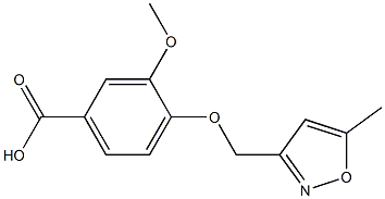 3-methoxy-4-[(5-methyl-1,2-oxazol-3-yl)methoxy]benzoic acid,,结构式