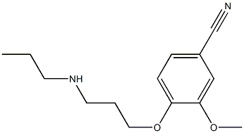 3-methoxy-4-[3-(propylamino)propoxy]benzonitrile Structure