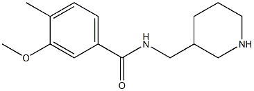 3-methoxy-4-methyl-N-(piperidin-3-ylmethyl)benzamide 结构式