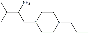 3-methyl-1-(4-propylpiperazin-1-yl)butan-2-amine,,结构式