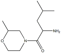 3-methyl-1-[(2-methylmorpholin-4-yl)carbonyl]butylamine Struktur