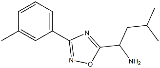 3-methyl-1-[3-(3-methylphenyl)-1,2,4-oxadiazol-5-yl]butan-1-amine 结构式