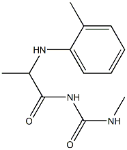 3-methyl-1-{2-[(2-methylphenyl)amino]propanoyl}urea Struktur