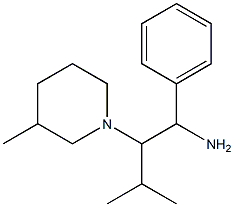 3-methyl-2-(3-methylpiperidin-1-yl)-1-phenylbutan-1-amine Structure