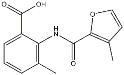 3-methyl-2-[(3-methyl-2-furoyl)amino]benzoic acid,,结构式