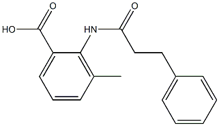 3-methyl-2-[(3-phenylpropanoyl)amino]benzoic acid Structure