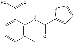 3-methyl-2-[(thien-2-ylcarbonyl)amino]benzoic acid Structure