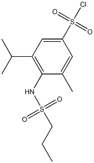 3-methyl-5-(propan-2-yl)-4-(propane-1-sulfonamido)benzene-1-sulfonyl chloride Structure