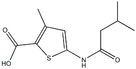 3-methyl-5-[(3-methylbutanoyl)amino]thiophene-2-carboxylic acid Struktur
