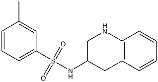 3-methyl-N-(1,2,3,4-tetrahydroquinolin-3-yl)benzene-1-sulfonamide,,结构式