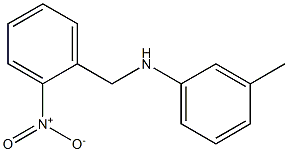 3-methyl-N-[(2-nitrophenyl)methyl]aniline,,结构式