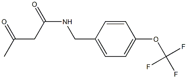 3-oxo-N-{[4-(trifluoromethoxy)phenyl]methyl}butanamide,,结构式