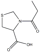 3-propionyl-1,3-thiazolidine-4-carboxylic acid,,结构式